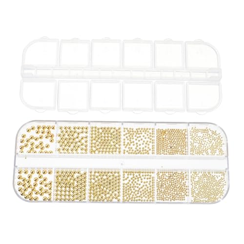 Gogogmee 1 Schachtel Metallstahlperlen für Kreative Nageldesigns Vielseitig Einsetzbar für Nägel Handys Notizbücher und Mehr für Partys und DIY Projekte von Gogogmee