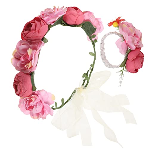 Gogogmee 1 Set Kranz Stirnband Ansteckblume Ansteckblume Feenkronen Für Frauen Blumenmädchen Krone Blumen Kopfschmuck Blumen Stirnband Blumen Stirnbänder Für Frauen Blumenkronen von Gogogmee