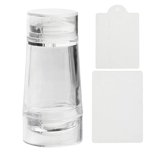 Gogogmee 1 Stück Doppelter Silikon Nagelstempel Transparenter Nagelmaniküre Stempel für Kreative Nageldesigns und Einfache Anwendung Hochwertiges Langlebiges Werkzeug für Nagelkunst von Gogogmee