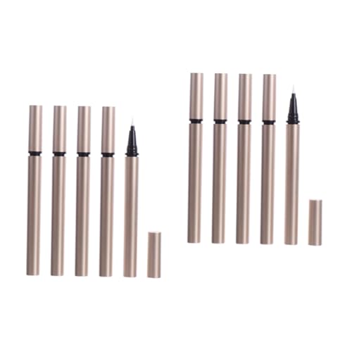 Gogogmee 10 Stk Leer Rohr Eyeliner Tube Für Eyeliner-fläschchen Röhren Abgrenzer Leere Nagelölstifte Leerer Nagelhautölstift Eyeliner-tube Glitzernder Flüssiger Eyeliner Plastik Golden von Gogogmee