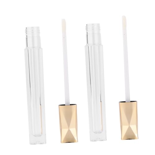 Gogogmee 10 Stück Leere Lipgloss Flaschen Transparente Lippenpflegespender mit Goldenem Deckel Wiederbefüllbare Kleine Kosmetikbehälter für Lippenöl Lipgloss Lip Tint für Damen Unterwegs von Gogogmee