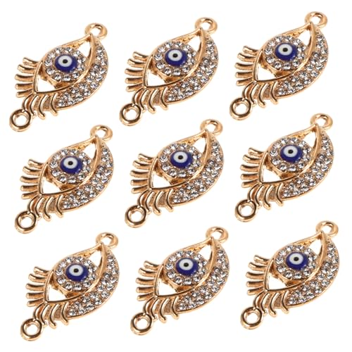 Gogogmee 10 Stück Teiliges Alloy Charms Anhänger mit Evil Eye Design Mini Schmuckanhänger für DIY Armbänder und Halsketten Vielseitige Schmuckzubehör für Personalisierte Handarbeit von Gogogmee