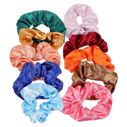 Gogogmee 10 Stück Teiliges Haargummi Hochwertigem Samt Elastische Pferdeschwanzhalter für Damen und Mädchen Langlebige Einfarbige Haarschleifen für Alltag und von Gogogmee