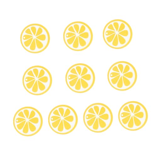 Gogogmee 10 Stück Teiliges Holz Dekoset Zitronenscheiben mit Aufhängeloch Langlebige Diy Party Holzstücke für Sommerparty Kindergeburtstag Poolparty und Fensterdekoration von Gogogmee