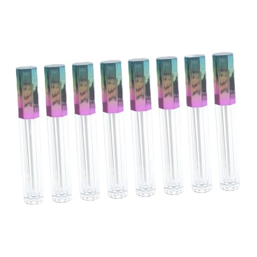 Gogogmee 10 Stück Teiliges Leere Lipgloss Behälter Octagonal Farbig Nachfüllbare Lippenpflege Flaschen Transparent Leicht Tragbar für Damen Reise und Alltag von Gogogmee