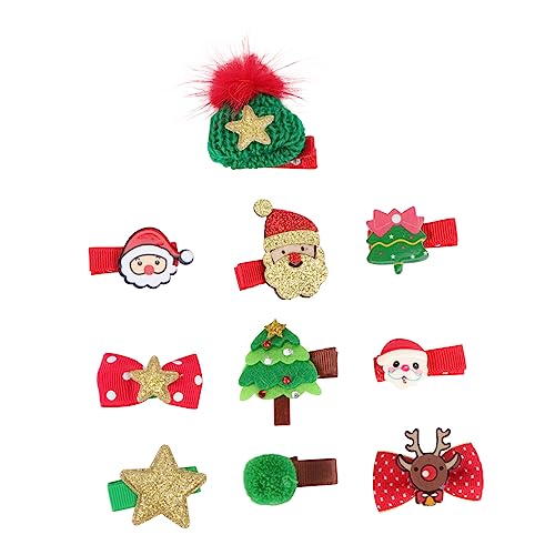 Gogogmee 10 Stück Teiliges Weihnachts Haarschmuck Set mit Niedlichen Glöckchen Haarspangen für Mädchen Festliche Haarklammern Bequem und Weihnachtlich für Schüler Festliche von Gogogmee