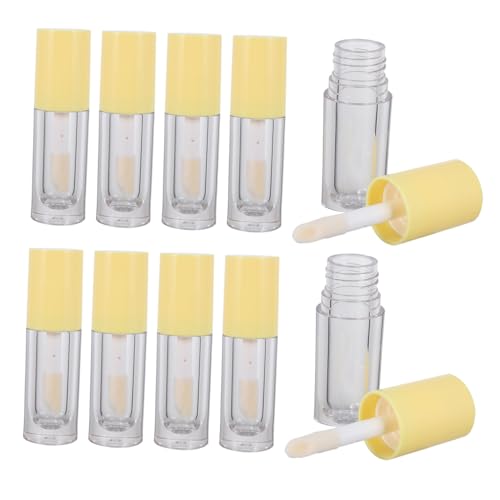 Gogogmee 10 Stück Transparente Lip Gloss Tubes mit Integriertem Pinselkopf Auslaufsichere Wiederverwendbare Lippenöl und Lippenbalsambehälter für DIY Kosmetik und Reisen von Gogogmee