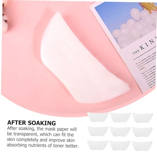 Gogogmee 100 Stück Ultra dünne Seidenpapier Halsmasken für Spa Hautpflege Feuchtigkeitsspendende Toner maskenblätter nicht Gewebte Hautnahe Halsmaskenblätter für DIY Pflege Tragbar und von Gogogmee