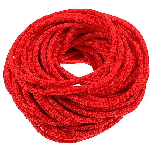 Gogogmee 100st Dünnes Haarband Elastische Haarbänder Babygummibänder Für Haare Haargummi Für Kinder Kleine Gummibänder Für Haare Nahtlose Baumwolle Mädchen Gummiband Kleinkind Haarball Rot von Gogogmee