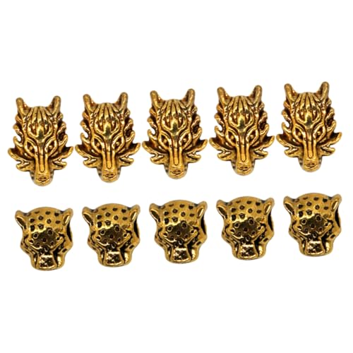 Gogogmee Retro-stil 10 Stück Haarzöpfe Perlen Tierhaarschmuck Aus Legierung Zum Flechten Von Dreadlock-accessoires Haarmanschetten Für Cosplay Den Täglichen Gebrauch von Gogogmee