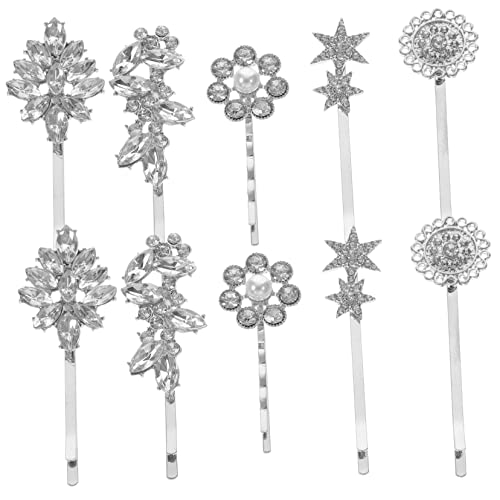 Gogogmee 10stücke Strass-haarnadel Bobby Pin Dekorative Strass-haarspangen Für Frauen Und Mädchen Haarnadel Mit Strasssteinen Haarschmuck Für Damen Kleine Haarnadel Haarspangen von Gogogmee