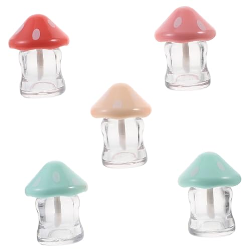 Gogogmee 10stücke Mushroom Lip Gloss Behälter Leere Lippenbalsam-röhrchen Für Lip Gloss Wiederverwendbare Tragbare Kunststoffröhren Bunten Farben Für Kosmetische Anwendungen von Gogogmee