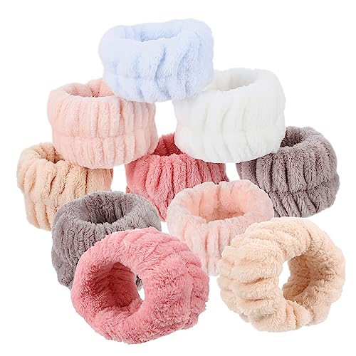 Gogogmee 12 Stk Armband Mikrofaser-stirnband Armbänder Für Die Hautpflege Spa-stirnband Zum Waschen Des Gesichts Gesichtswascharmbänder Handgelenk Waschbänder Handtuch Stirnband Flanell von Gogogmee