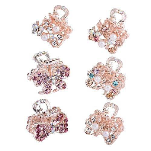 Gogogmee 12 Stk Frauenhaarkrallen Haarklammern aus Strass Mini-Strass-Haarspangen Braut- Stift Clip seidenband bändchen zähne haarschmuck damen Haarspangen für Mädchen Haarschmuck für Damen von Gogogmee