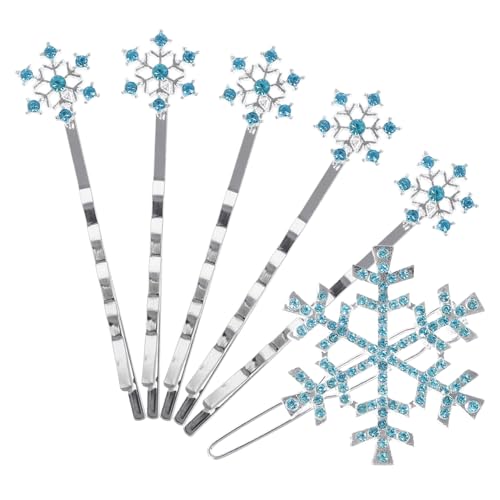 Gogogmee 12 Stk Haarspangen mit Schneeflocken Schneeflocken-Haarnadeln für Haare Weihnachtsschneeflocken-Haarspangen kinder haarschmuck haarspange für sehr dickes haar Haarspange für Kinder von Gogogmee