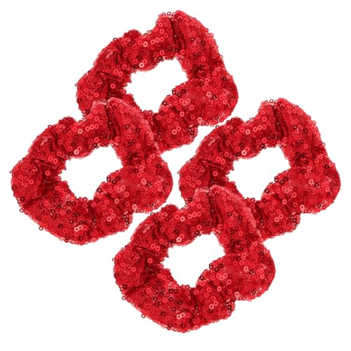 Gogogmee 3er-set Weihnachts-haargummis Mit Pailletten Weihnachts-haarschmuck Pailletten-haargummis Kinder-haarzubehör 4 Stück X 3 von Gogogmee