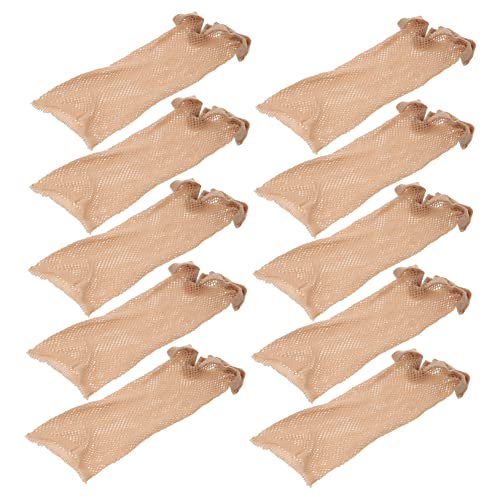 Gogogmee 12stücke Unsichtbare Aus Polyester Für Frauen Perückenkappe Für Lace-front-perücke Strumpfkappen Dehnbare Atmungsaktiv Und Weich von Gogogmee