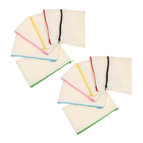 Gogogmee 12 Stück Leere Canvas Kosmetiktasche mit Reißverschluss DIY Bastel und Make Up Beutel für Reisen Urlaub Gym und Mehr Robuste und Langlebige Stofftaschen für Kreative Projekte von Gogogmee