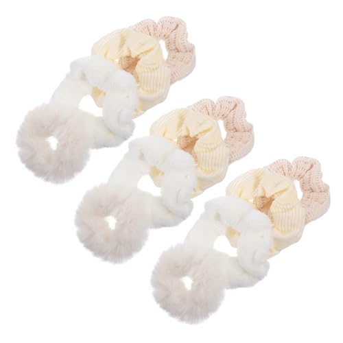 Gogogmee 12 Stück Teiliges Furry Haargummis Plüsch Haarbänder Elastische Ponytail Halter Weiche Haarschmuck Damen Mädchen Alltag Party von Gogogmee