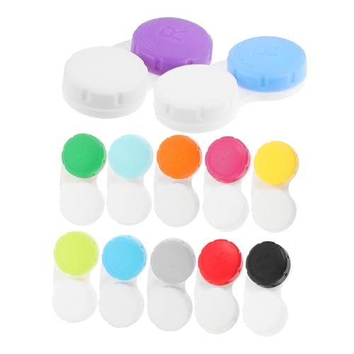 Gogogmee 12 Stück Teiliges Kontaktlinsen Etui mit Farben Kompakte Aufbewahrungsbox aus Langlebigem Material Auslaufsicherer Reise Kontaktlinsenhalter Praktischer Organizer für Augenlinsen von Gogogmee