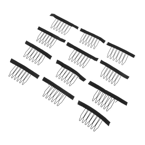 Gogogmee 12Pc Für Damen Perücke Haar Stahl Net Zähne Schwarz Zubehör Verstecken Clip Edelstahl von Gogogmee