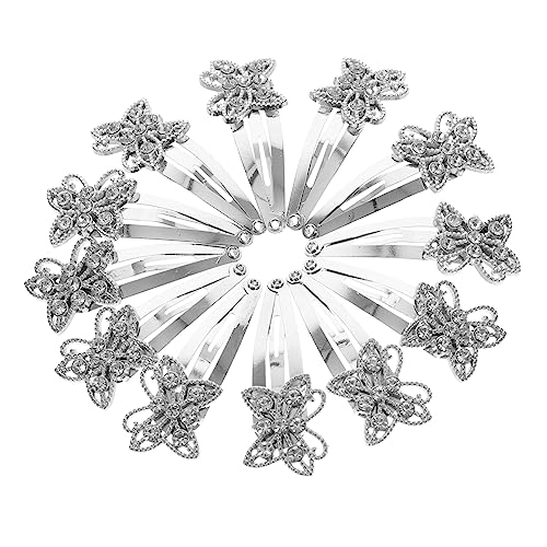 Gogogmee 12Stücke Schmetterling Haarclips mit Strass für Mädchen Haarnadeln Langlebige Haaraccessoires für Besondere Anlässe und Täglichen Gebrauch von Gogogmee
