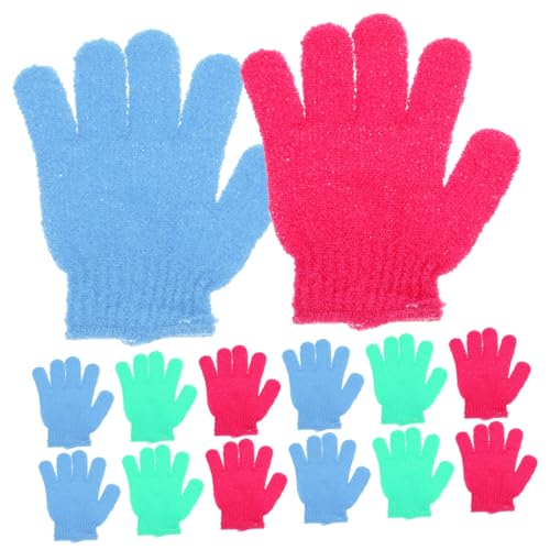 Gogogmee 14 Stück Teiliges Peelinghandschuh Bunte Fünf Finger Badehandschuhe Sanftes Körperpeeling und Massage Exfolierendes Duschzubehör für Männer Frauen Studenten Vielseitig und Einfach von Gogogmee