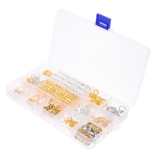 Gogogmee 159 Stück Teiliges Dreadlocks Schmuck mit Perlen Manschetten Anhängern und Clips Bunte Haarring accessoires für Flechtfrisuren Geeignet für Männer Frauen von Gogogmee