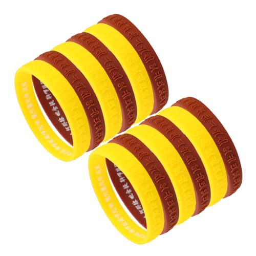 Gogogmee 16 Stück Teiliges Silikon Armband mit Elastischem Sanskrit Design Verstellbar für Handgelenkgrößen Hautfreundlich und Langlebig für Geburtstage Outdoor Aktivitäten und Reisen von Gogogmee