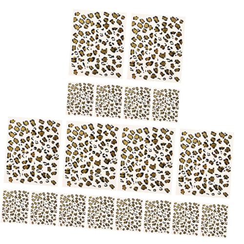 Gogogmee 18 Blätter Leopard-tattoo-aufkleber Transferdekor Abziehbilder Übertragen Dekorative Transferfolie Empfindliche Transferfolie Tiertransferfolien Tätowierungen Überweisungs Papier von Gogogmee