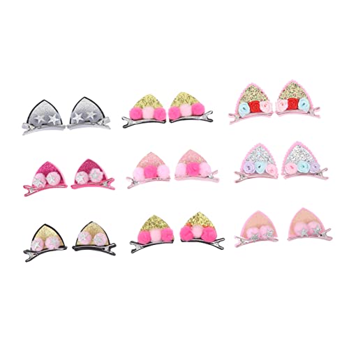 Gogogmee 18stücke Katzenohr Haarspangen Junge Mädchen Pailletten Haarclips Haarnadel Kopfschmuck Ornament Schmuck Für Kleinkinder von Gogogmee