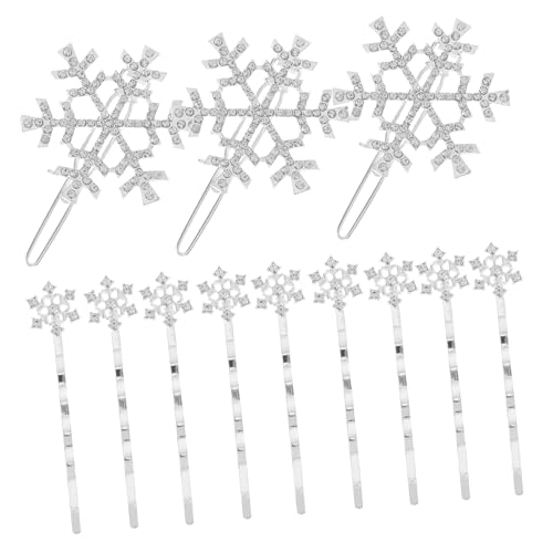 Gogogmee 18 Stück Teiliges Schneeflocken Haarspangen für Damen Glitzernde Strass Haarklammern Fester Sitz für Mittleres und Langes Haar Leicht und Bequem für Weihnachten Hochzeit und von Gogogmee