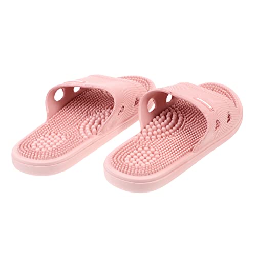 Gogogmee 1Paar Atmungsaktive Hausschuhe für Damen Rutschfestes Peep Toe Design Komfortable Sommerhausschuhe mit Massagefunktion für Innenbereich von Gogogmee