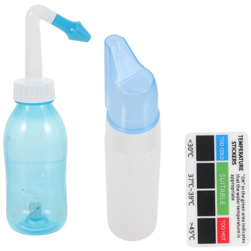 Gogogmee 1Satz Nasenreinigungsset Nasenspülung Flasche für Erwachsene Wiederverwendbare Tragbare Nasenwaschflasche mit Zubehör Für Tägliche Hygiene und Pflege von Gogogmee