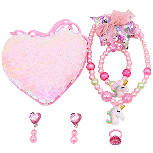 Gogogmee 1Satz Schmuckset für Einhorn Halskette und Armband Set aus Hochwertigem Material Geburtstagsgeschenke und Festliche Anlässe für Kleine von Gogogmee
