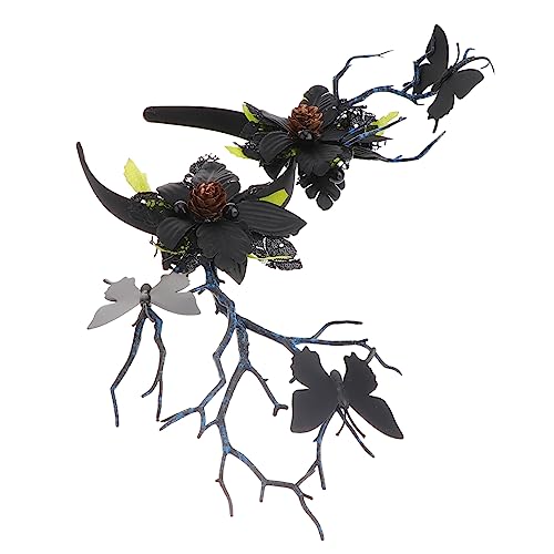 Gogogmee 1stück Antler Headpiece Mit Blüten Und Schmetterlingen Haarband Für Halloween Weihnachten Und Kostümpartys Leicht Und Bequem von Gogogmee