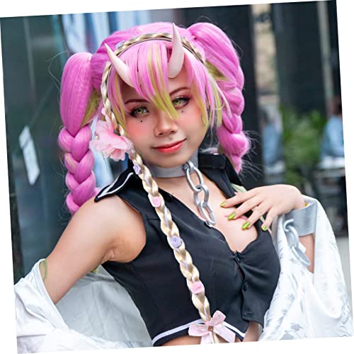 Gogogmee Haarbänder Aus Synthetischer Faser Haarverlängerung Für Mädchen Kopfbedeckungen Mit Perücken-haaren Glatt Und Seidig Für Comic Con Partys Und Cosplay von Gogogmee