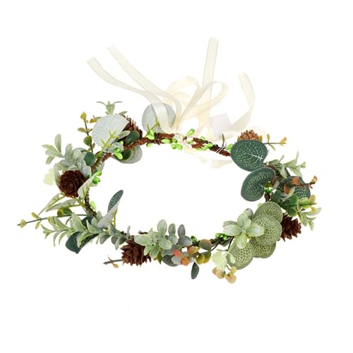 Gogogmee 1Stück Haarschmuck Blumenkranz für Hochzeit und Party Boho Stil Stirnband mit Dekoration Fotorequisit für Familienaufnahmen von Gogogmee
