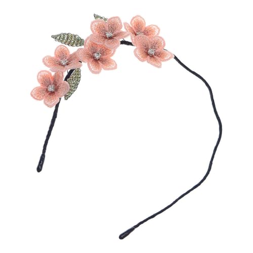 Gogogmee Besticktes Blumen Stirnband Retro Haarreif Handgemachte Tuch Blumen Stirnband Für Damen Stilvolles Haar Decor Für Hochzeit Party Tanz von Gogogmee