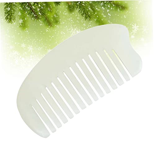 Gogogmee 1Stück Natürlicher Jade Kamm für Kopf und Haarmassage Handgefertigter Gua Kamm zur Haarentwirrung und Entspannung für Männer und Sicheres Material Perfektes von Gogogmee