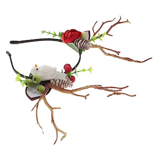 Gogogmee 1stück Baumzweig Hirschgeweih Haarreif Mit Beeren- Für Halloween Und Weihnachten Umweltfreundlichem Material Handgefertigt Und Komfortabel Für Mädchen Und Erwachsene von Gogogmee