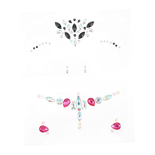Gogogmee 2blätter Halloween Face Jewels Temporäre Gesichtsschmuck Aufkleber Mit Strasssteinen Für Festliche Make-up Looks Für Karneval Und Halloween von Gogogmee