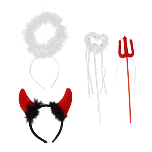 Gogogmee 2sätze Engelskostüm Zubehör Mit Haarreifen Engel Teufel Flügel Set Für Karneval Halloween Cosplay Und Erwachsene Teiliges Set Leicht Und Bequem Zu Tragen von Gogogmee
