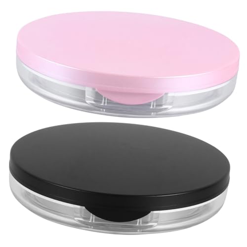 Gogogmee 2 Sätze Leere Wiederverwendbare Make up Schwamm Aufbewahrungsbox Tragbare Lose Puder Box mit Elastischem Netz Praktische Schminkbehälter für Kosmetikschwämme für Frauen und von Gogogmee