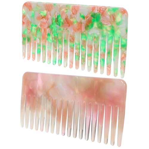 Gogogmee 2 Stck. Anti-static Breiter Zahnkamm für Schonendes Entwirren und Styling für Damen und Herren Sanft zur Kopfhaut Geeignet für Haartypen Komfortabler Griff Einfach Anzuwenden von Gogogmee