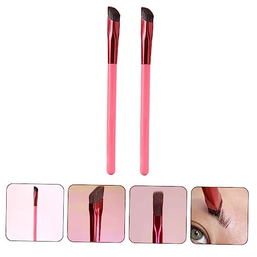 Gogogmee 2 Stück Augenbrauenpinsel Abgewinkelter Make up Pinsel für Mädchen Präziser Augenbrauen Lidschatten applikator Leicht Tragbar für Anfänger und Profis von Gogogmee