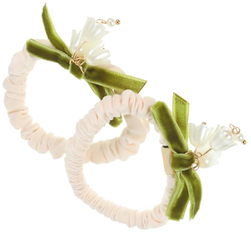 Gogogmee 2stücke Blumenhaargummis Elastische Haarbänder Mit Blumendekor Haarseile Für Frauen Und Mädchen Modische Haar-accessoires Für Alltag Und Partys von Gogogmee