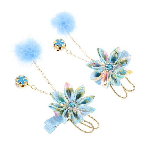 Gogogmee 2 Stück Blumen Haarspangen für Mädchen Retro Haarklammern im Chinesischen Stil für Verschiedene Frisuren und Anlässe Lebendigen Farben und Bezauberndem Design von Gogogmee