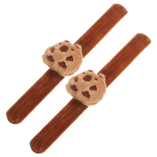 Gogogmee 2 Stück Capybara Armband Schnapparmbänder Slap Armbänder Partygeschenke Party Slap Armbänder Kinder Handgelenkspielzeug Kinder Partygeschenke Tier Slap Armband Kinder Slap von Gogogmee