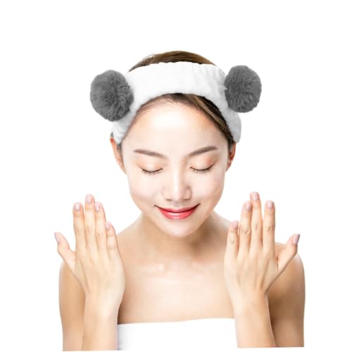Gogogmee 2 Stück Elastisches Damen Haarband Atmungsaktives Makeup Stirnband zum Waschen und Schminken Verstellbar Schnelltrocknend Schützt Haare vor Nässe Geeignet für Spa und Yoga von Gogogmee